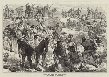Turcos trabajando en las líneas frente a Gallipoli